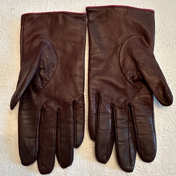Echo Brown Leather wms Gloves size Med - Picture 2 of 4